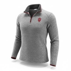 Pro Edge Indiana Hoosiers 1/4 Zip Sweater Men's Large Soft College Long Sleeve